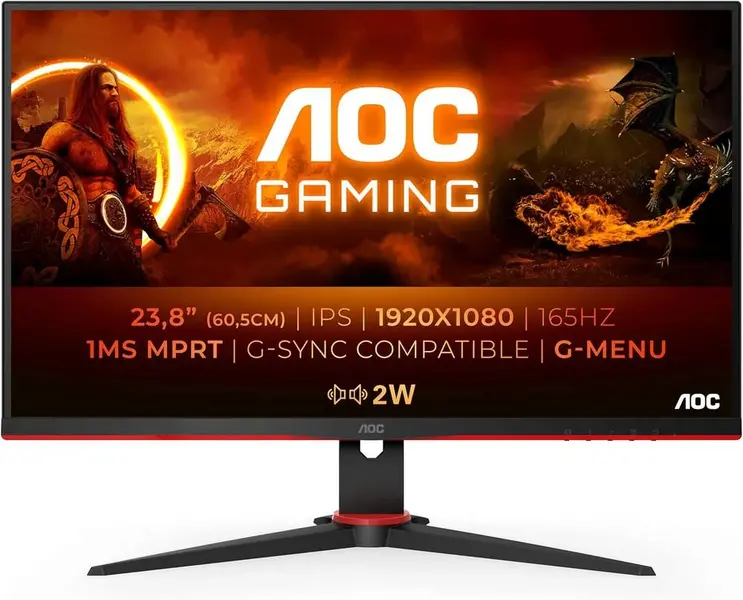 Monitor Gaming AOC 23.8" 24G2SPU/BK IPS LED 165Hz