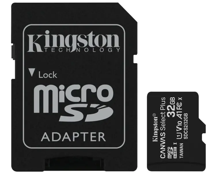 USB KINGSTON A1 MicroSDHC 32GB 100R class 10 SDCS2/32GB + adapter