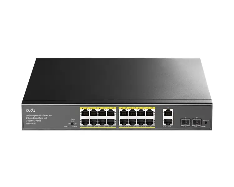 Switch Cudy GS1018PS2 16-Port Gigabit PoE with 2 Uplink 200W