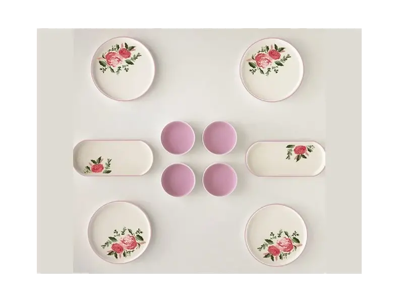 Pjata mengjesi set  10c ROSE-24/PRT-1924, Ngjyra: Kuqe mbyllur