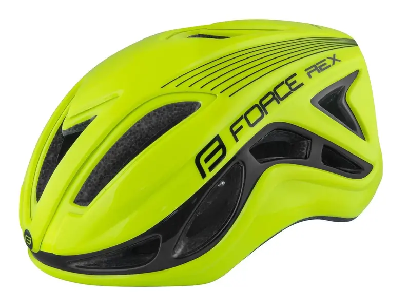 Helmet FORCE Rex, M - L, fluo / e zezë